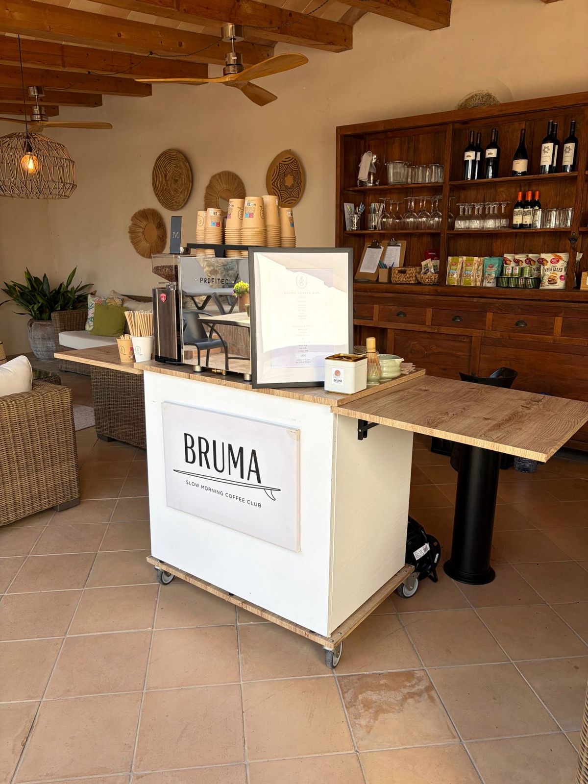 Coffee cart de Bruma en una celebración privada